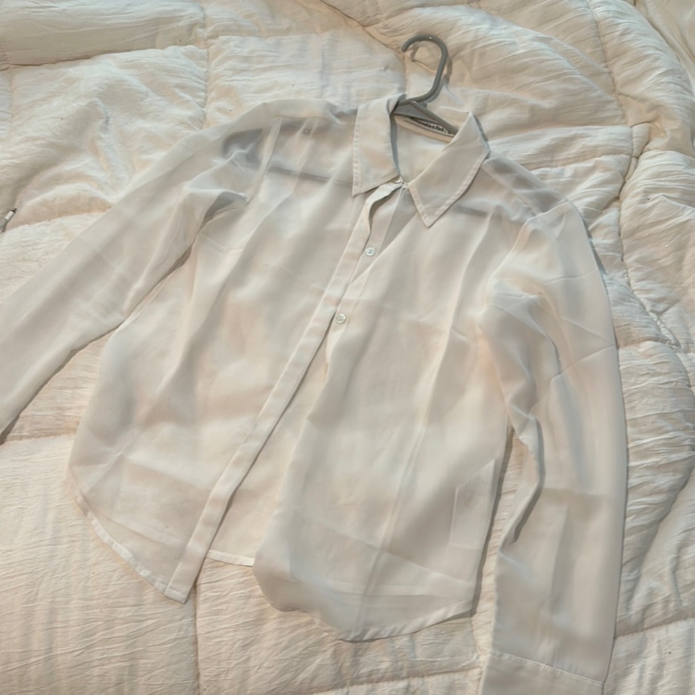 Abercrombie & Fitch Silk Chiffon Button Down
